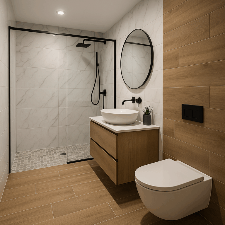 łączenie płytek w łazience