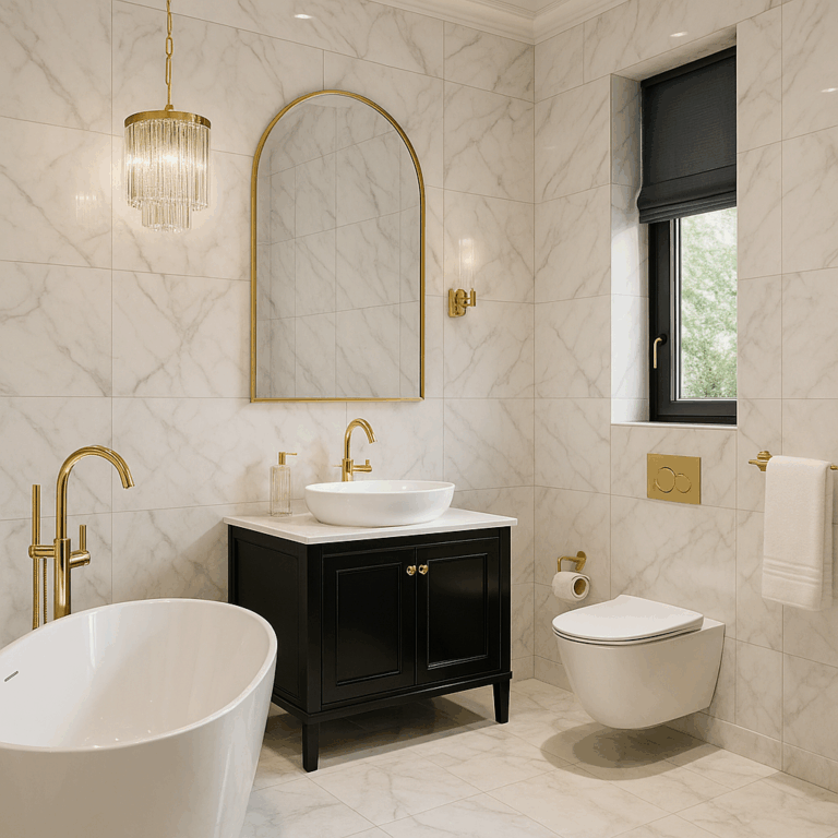 łazienka w stylu glamour