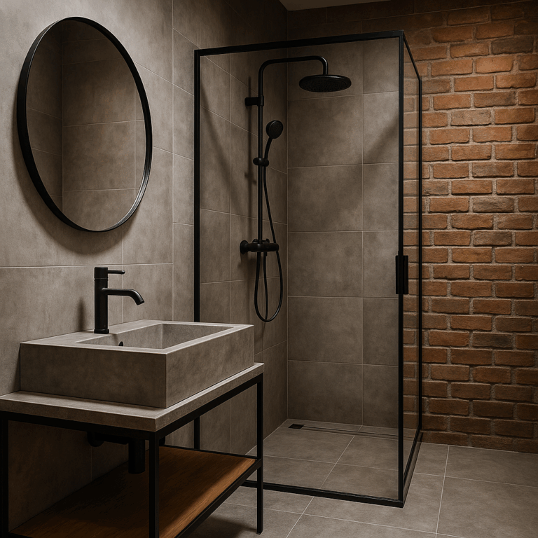 łazienka w stylu industrialnym